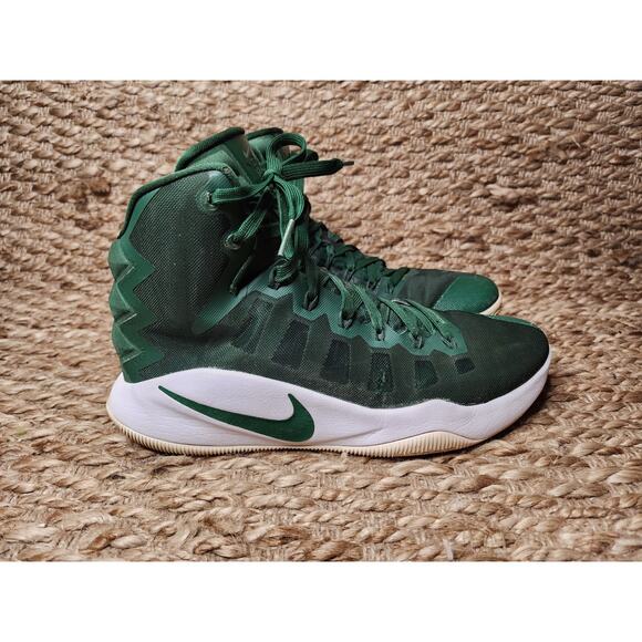 NIKE Zoom Hyperdunk Basketball Sneakers Shoes HI TOP TB Green White 2016 10.5 - Picture 5 of 11